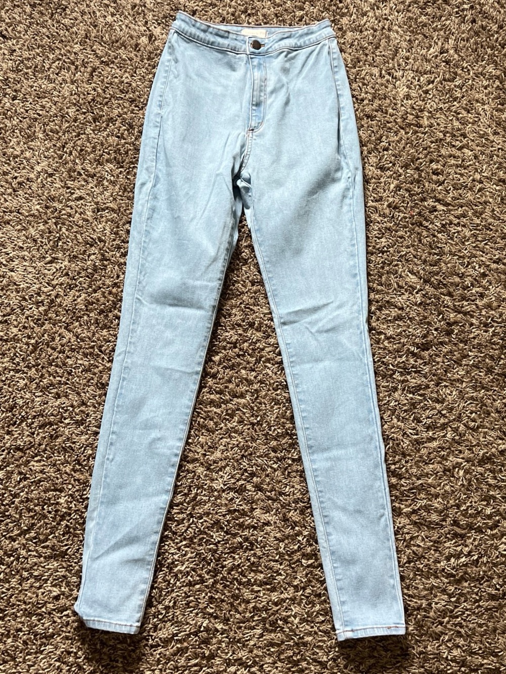 High-Rise Light Blue Skinny Jeans for Women